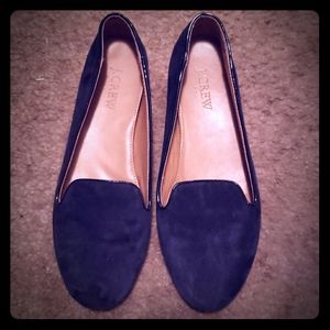 J Crew Flats/Loafers Navy Blue Size 8